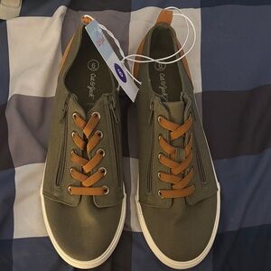 Cat & Jack Olive and Brown Kids Sneakers